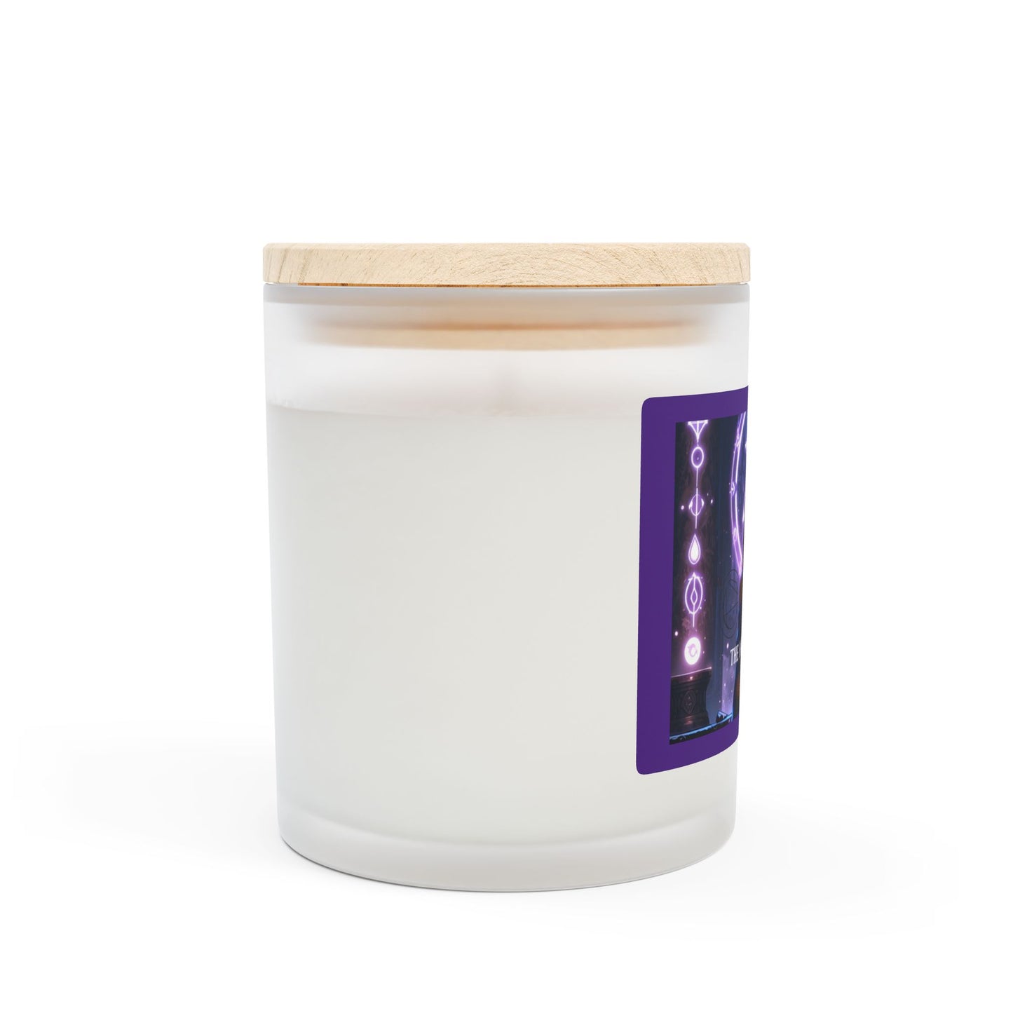 Tarot Magick: The High Priestess Candle (11 oz Frosted Glass)