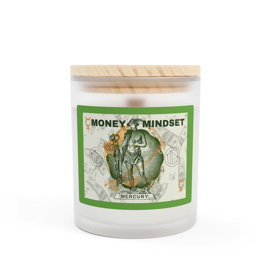 Money Mindset: A Mercurial Scented Sigil Candle (11 oz Frosted Glass)
