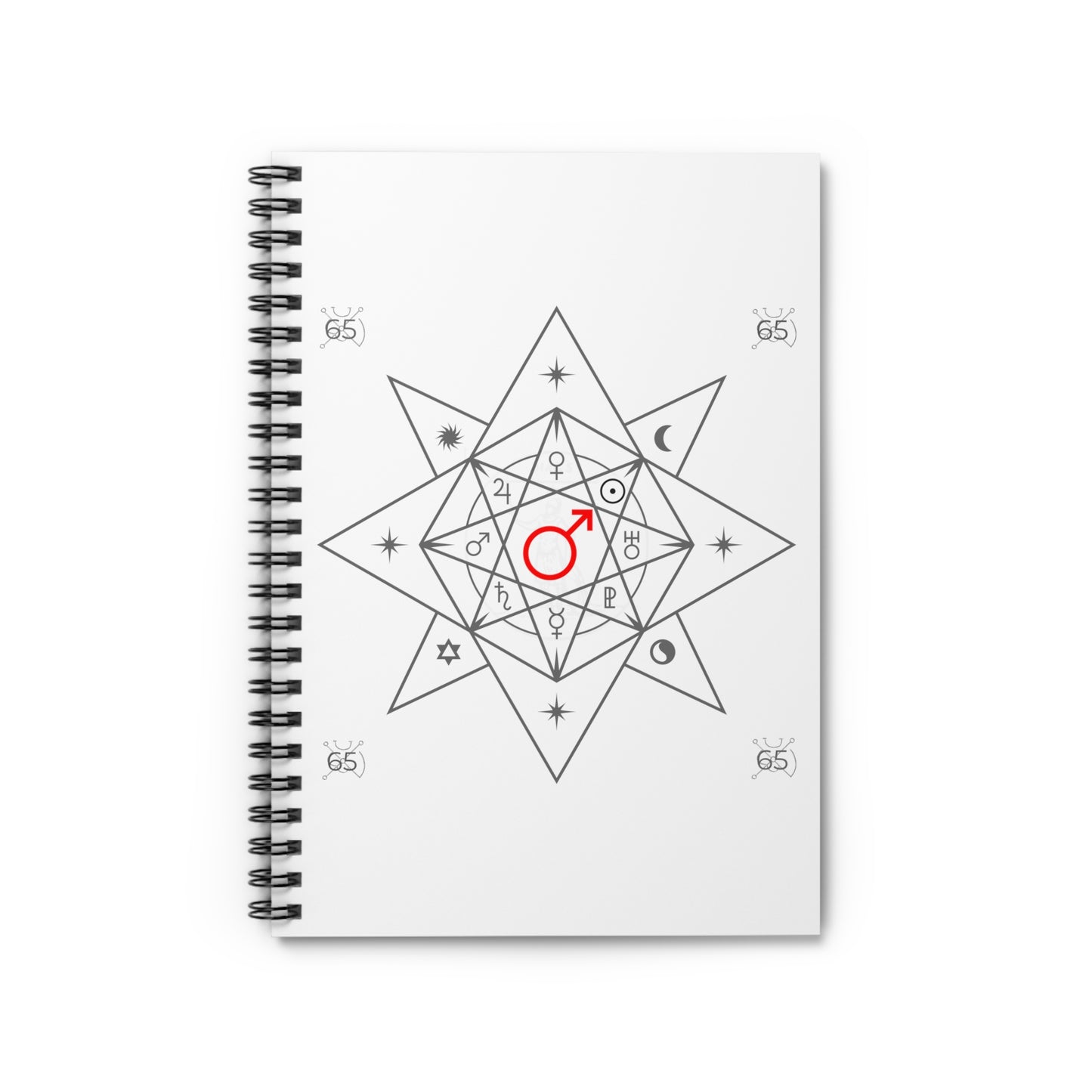 Martian / Mars Sigil Spiral Notebook - Ruled Line