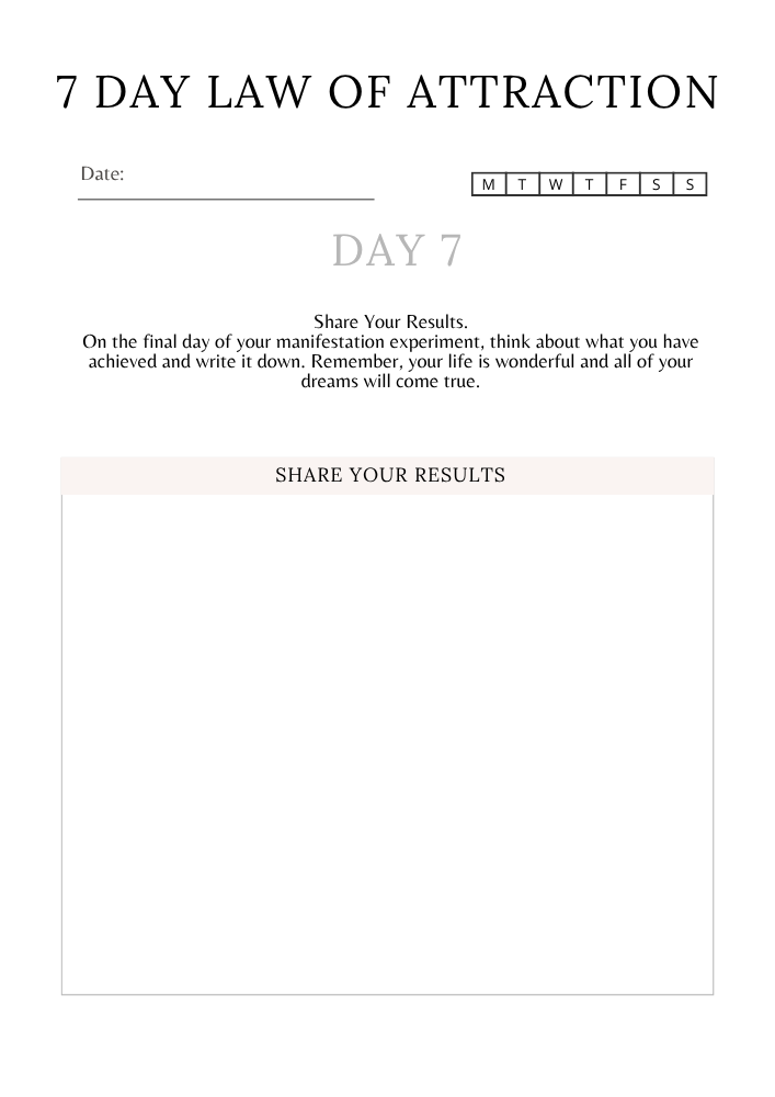Digital Law of Attraction Planner & Workbook (Printable)