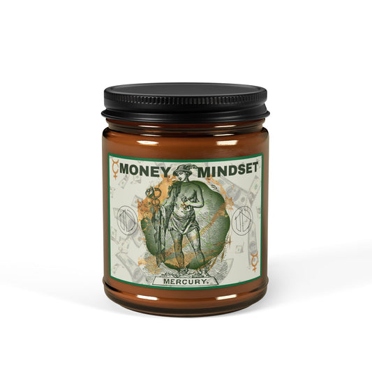 Money Mindset: A Mercurial Scented Sigil Candle (9 oz)