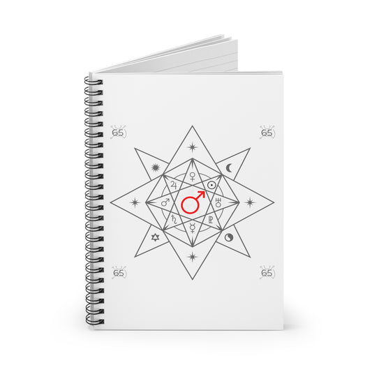 Martian / Mars Sigil Spiral Notebook - Ruled Line