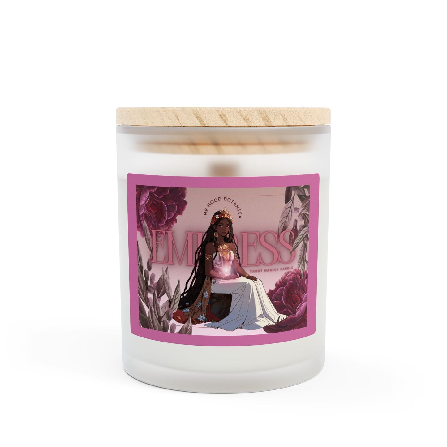 Tarot Magick: The Empress Frosted Glass Candle: Abundance, Attraction & Divine Feminine Power, 11oz