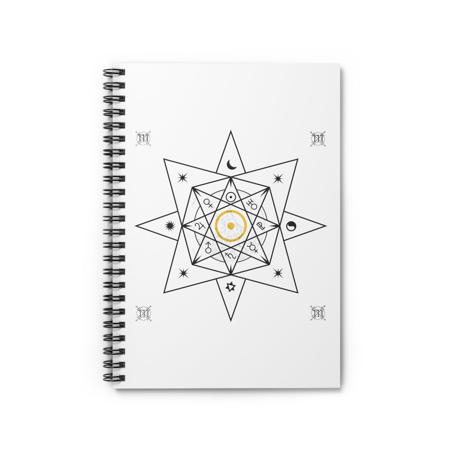 Solar /Sun Sigil Spiral Notebook - Ruled Line