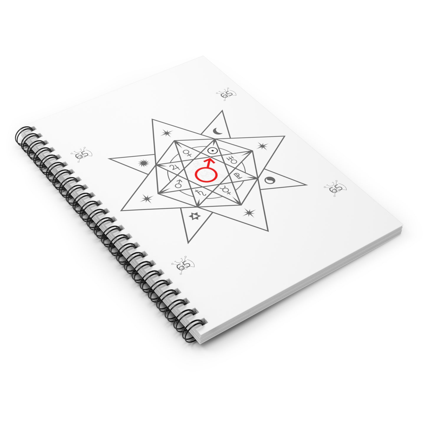 Martian / Mars Sigil Spiral Notebook - Ruled Line