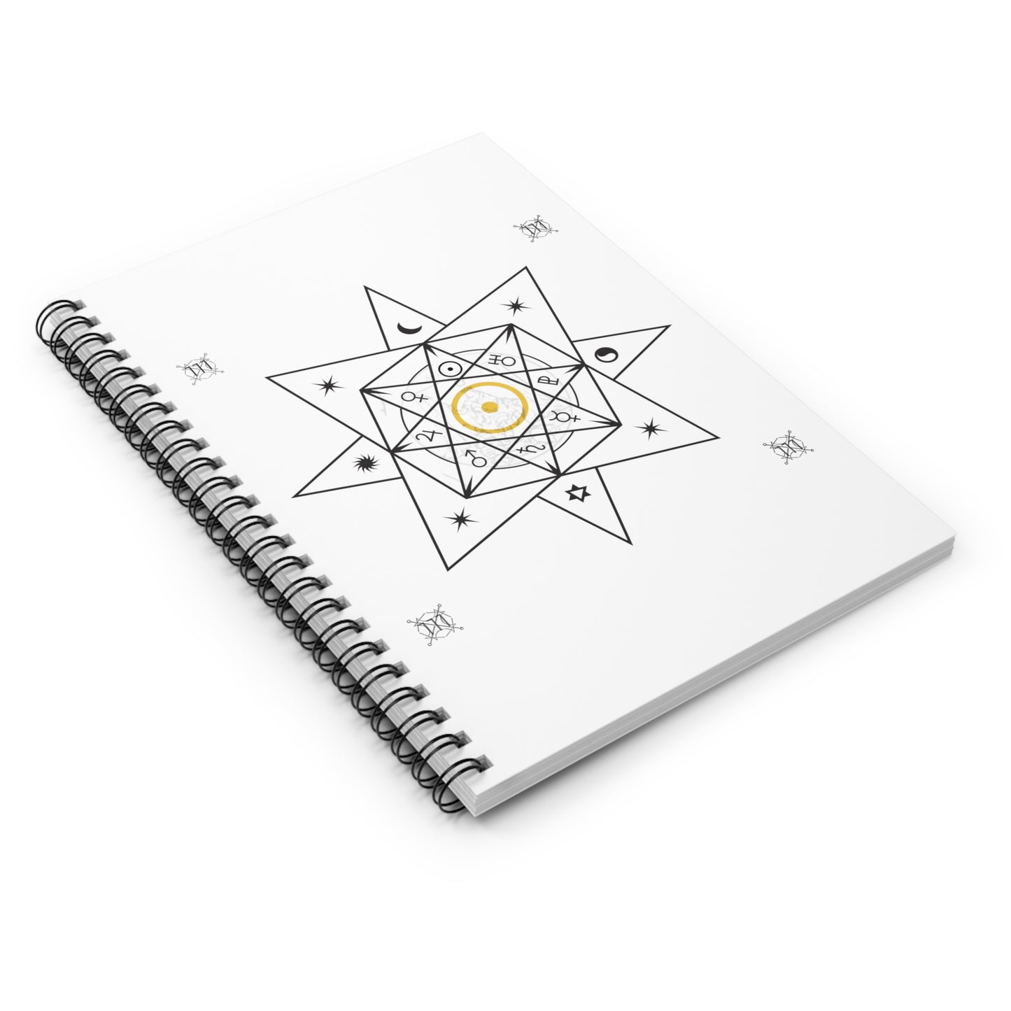 Solar /Sun Sigil Spiral Notebook - Ruled Line