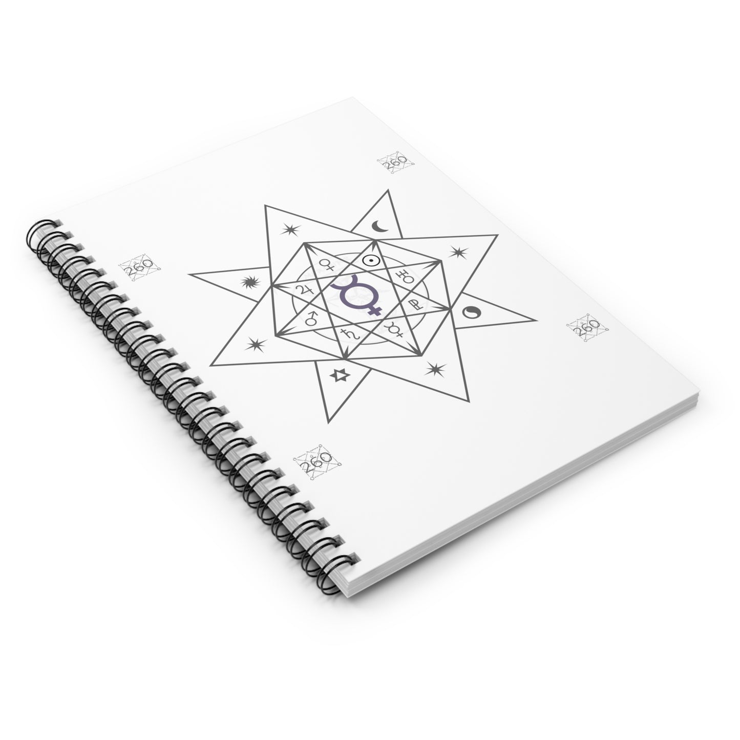 Mercury / Mercurial Sigil Spiral Notebook - Ruled Line