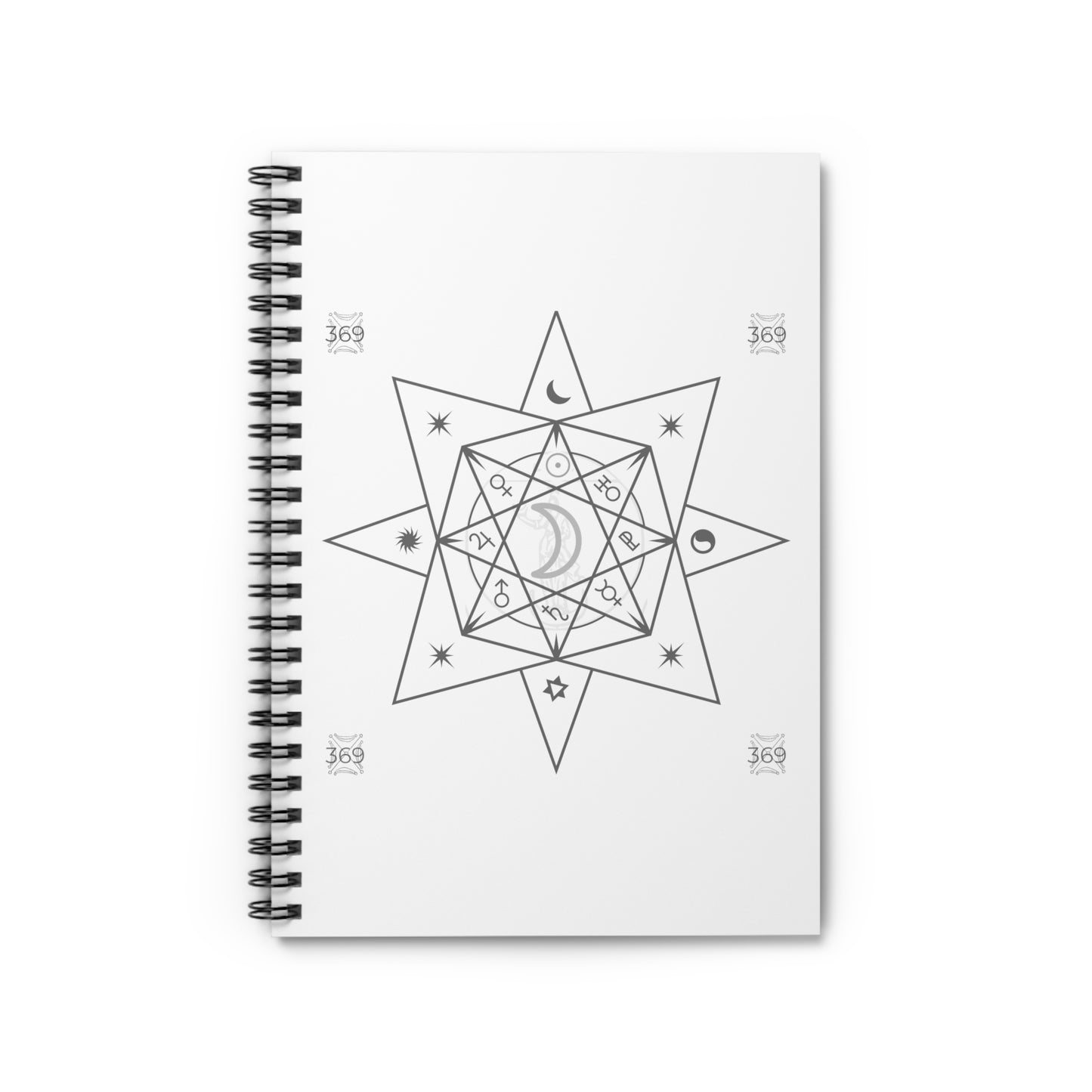 Lunar/Moon Sigil Spiral Notebook - Ruled Line