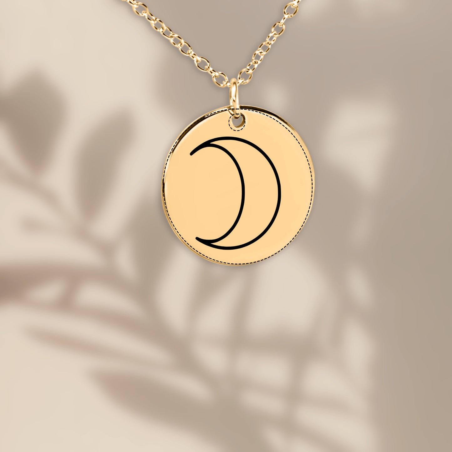 Moon Symbol Necklace - Lunar Glyph Talisman