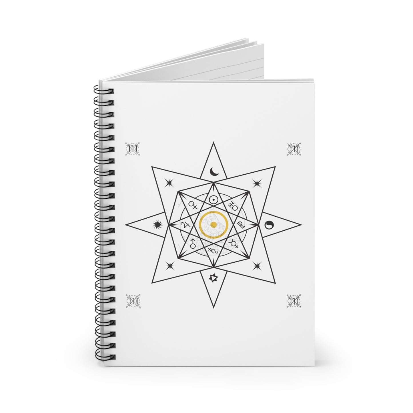 Solar /Sun Sigil Spiral Notebook - Ruled Line