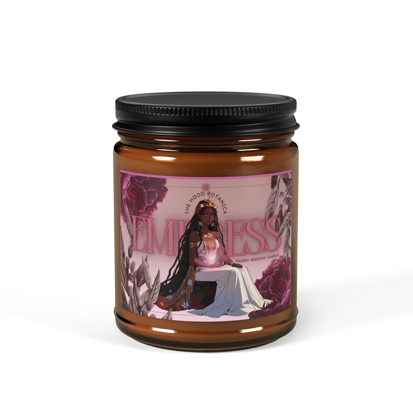 Tarot Magick: The Empress Scented Soy Candle – Abundance, Attraction & Divine Feminine Power (9 oz Amber Jar)