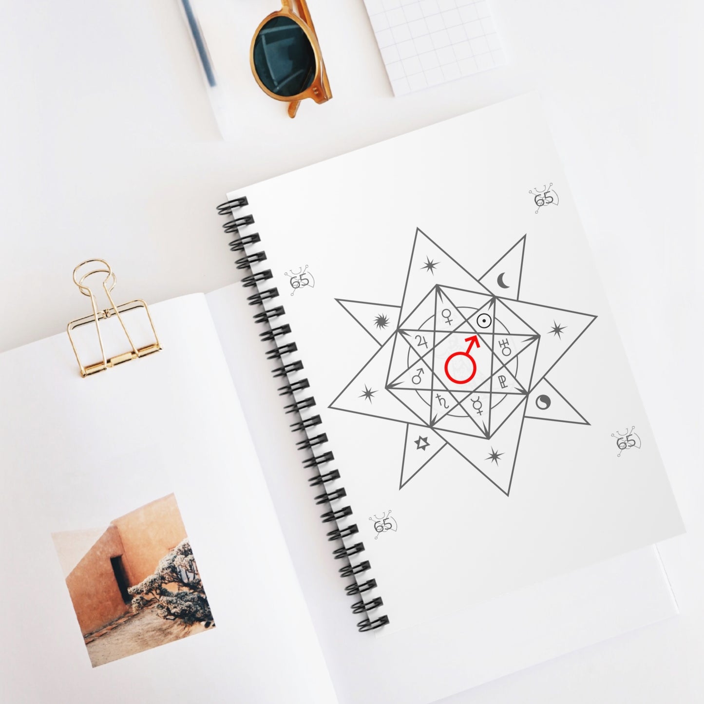 Martian / Mars Sigil Spiral Notebook - Ruled Line