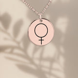 Venus Glyph Talisman- Planet Venus Symbol Necklace