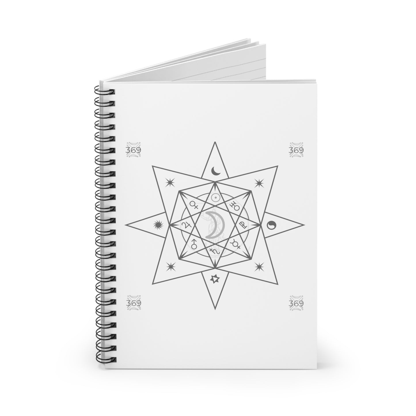 Lunar/Moon Sigil Spiral Notebook - Ruled Line