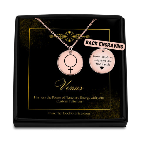 Venus Glyph Talisman- Planet Venus Symbol Necklace