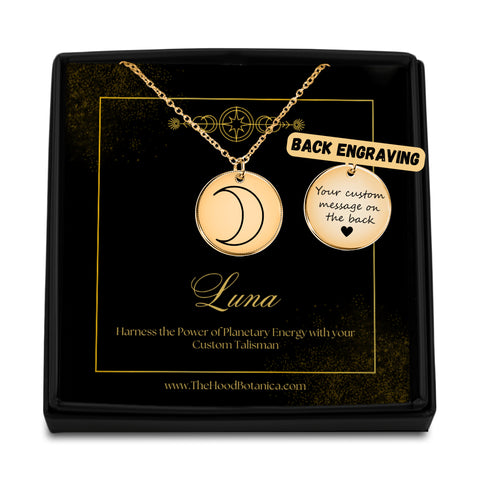 Moon Symbol Necklace - Lunar Glyph Talisman