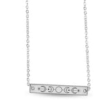 Moon Phase Talisman - Lunar Phases Horizontal Bar Necklace