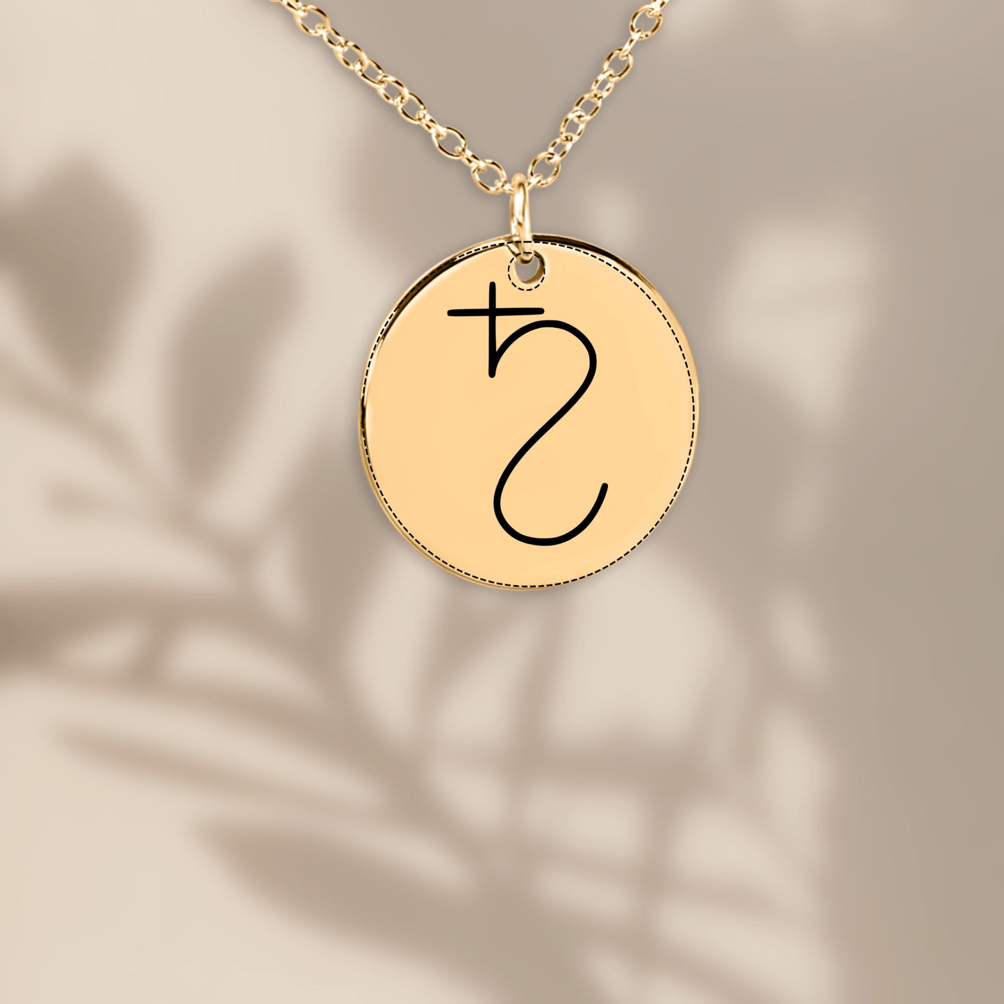 Saturn Glyph Talisman - Planet Saturn Symbol Necklace