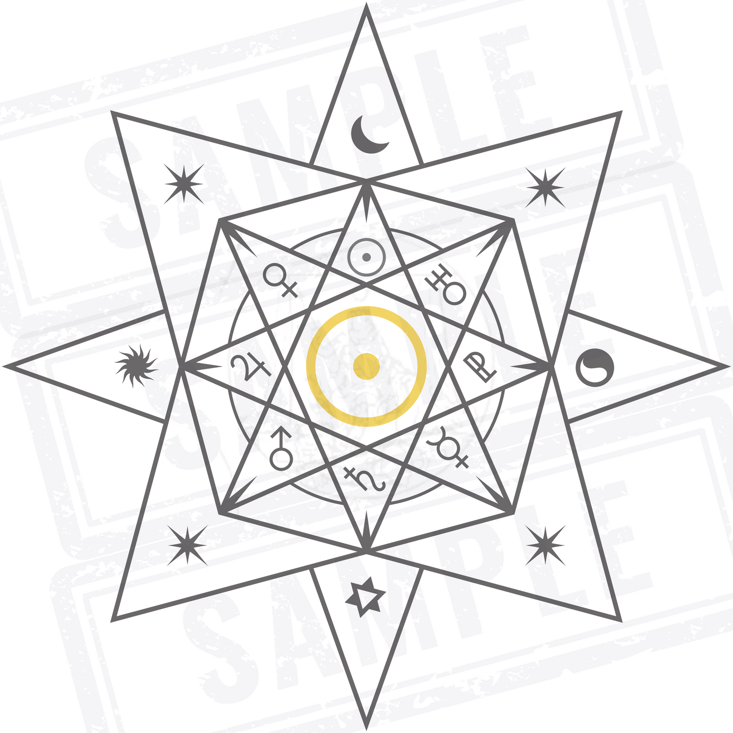 Solar /Sun Sigil Spiral Notebook - Ruled Line